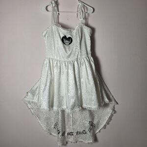 Dolls Kill x Universal Monsters “Till Death Do Us Part” Gothic High-Low Dress 1X